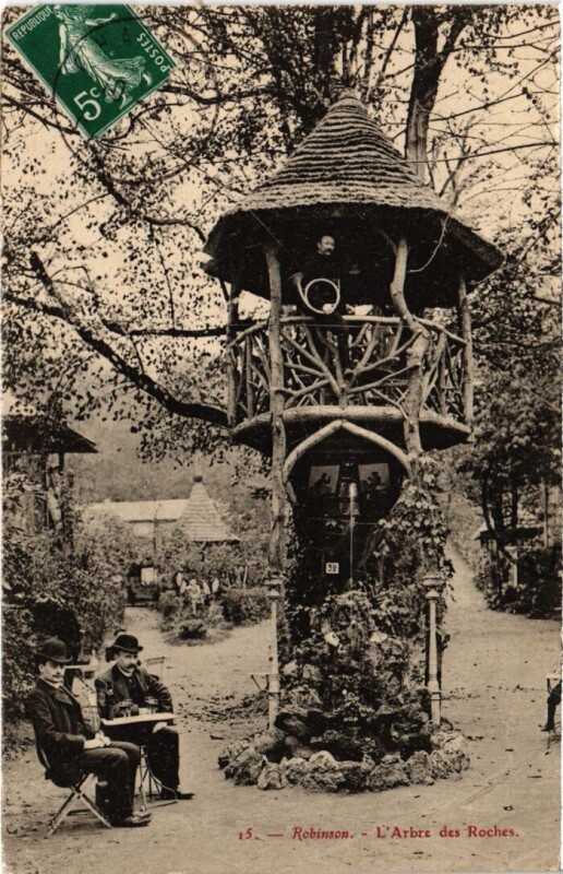Carte postale ancienne Robinson Arbre des Roches