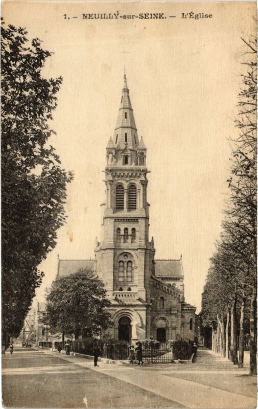 Carte postale ancienne Neuilly Eglise