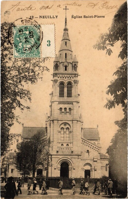 Carte postale ancienne Neuilly Eglise Saint-Pierre