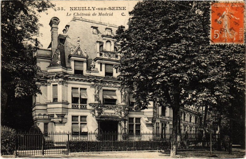 Carte postale ancienne Neuilly Chateau de Madrid