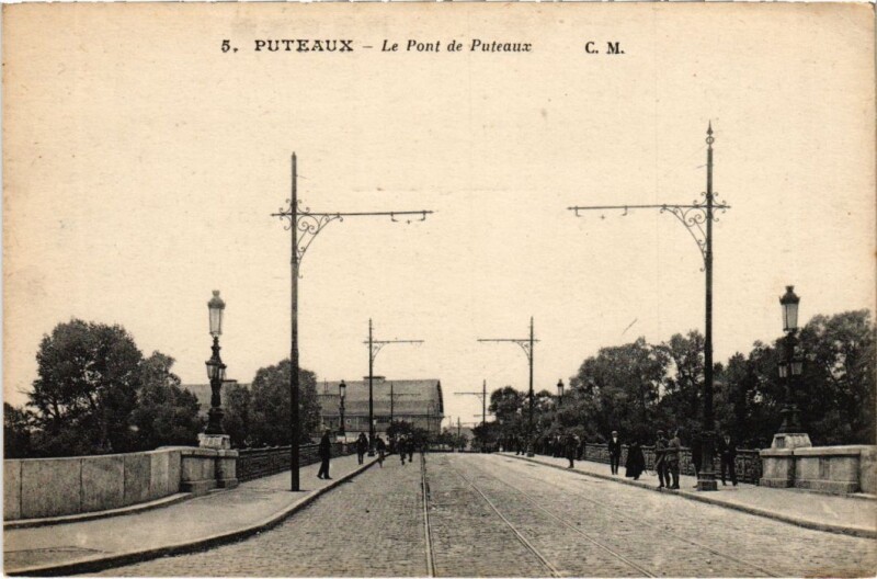 Carte postale ancienne Puteaux Pont de Puteaux à Puteaux