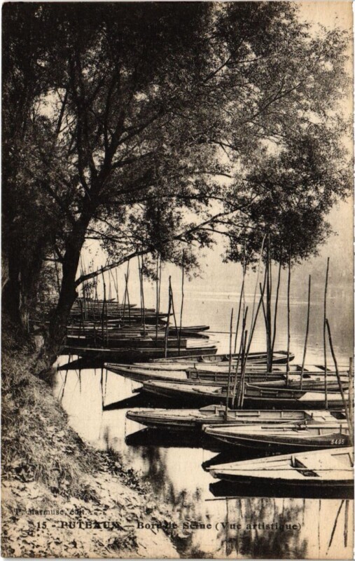 Carte postale ancienne Puteaux Bords de Seine à Puteaux