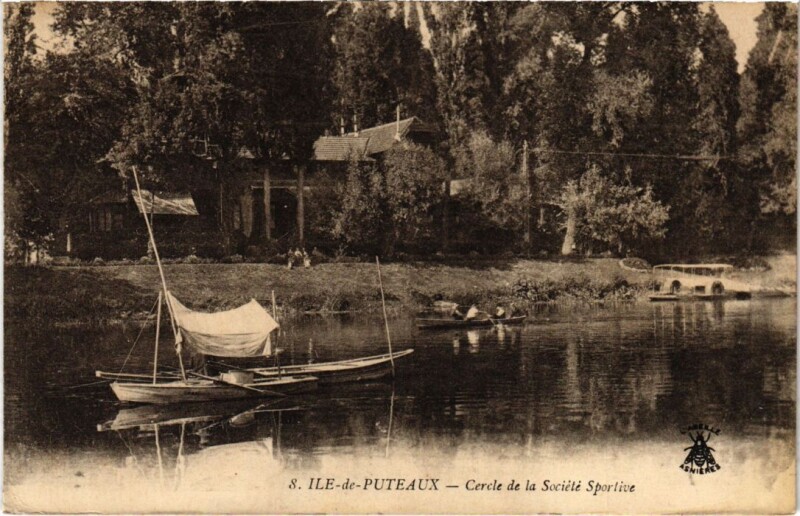 Carte postale ancienne Puteaux Cercle de la Societe Sportive à Puteaux
