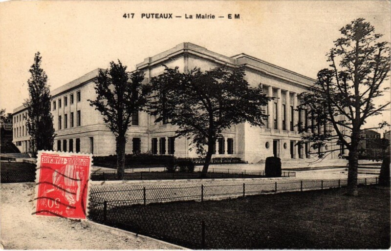 Carte postale ancienne Puteaux La Mairie à Puteaux