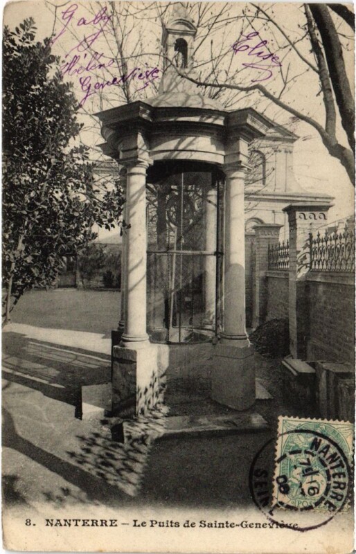 Carte postale ancienne Nanterre Le Puits de Sainte-Genevieve à Nanterre