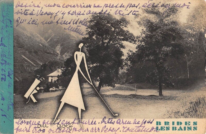 Carte postale ancienne Brides Les Bains Au Golf à Brides-les-Bains