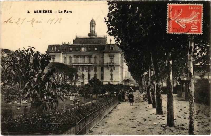 Carte postale ancienne Asnieres Le Parc