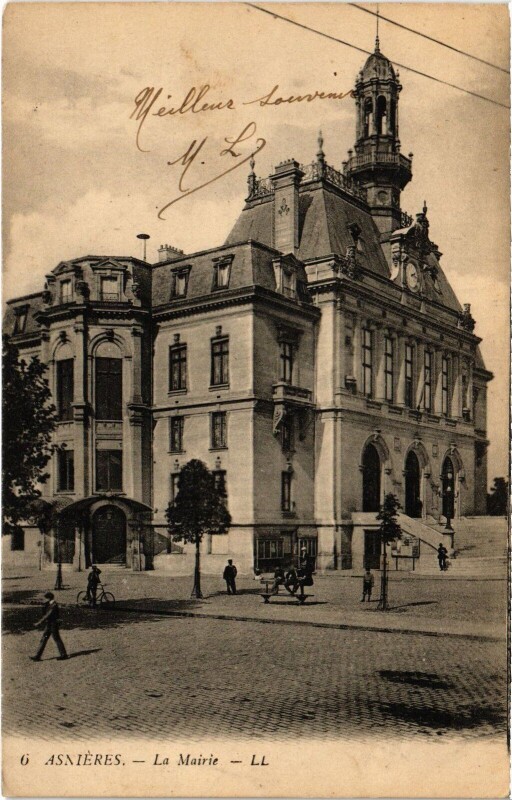 Carte postale ancienne Asnieres La Mairie