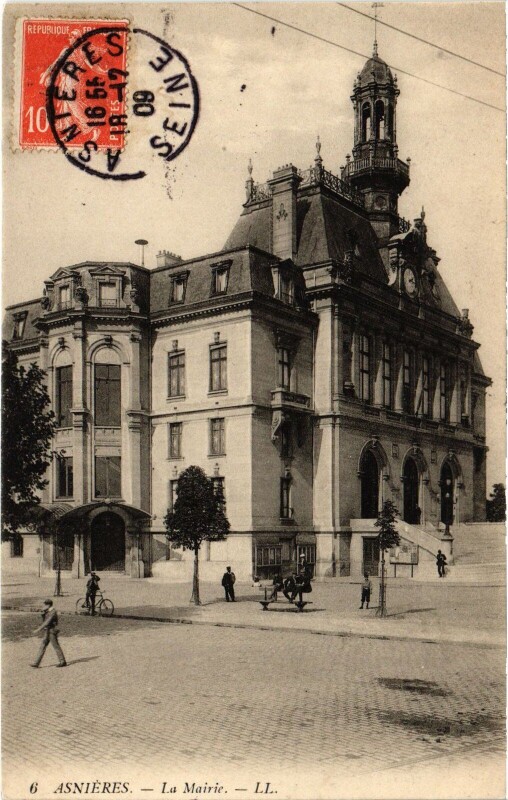 Carte postale ancienne Asnieres La Mairie