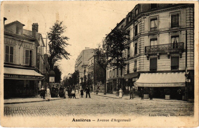 Carte postale ancienne Asnieres Avenue d'Argenteuil