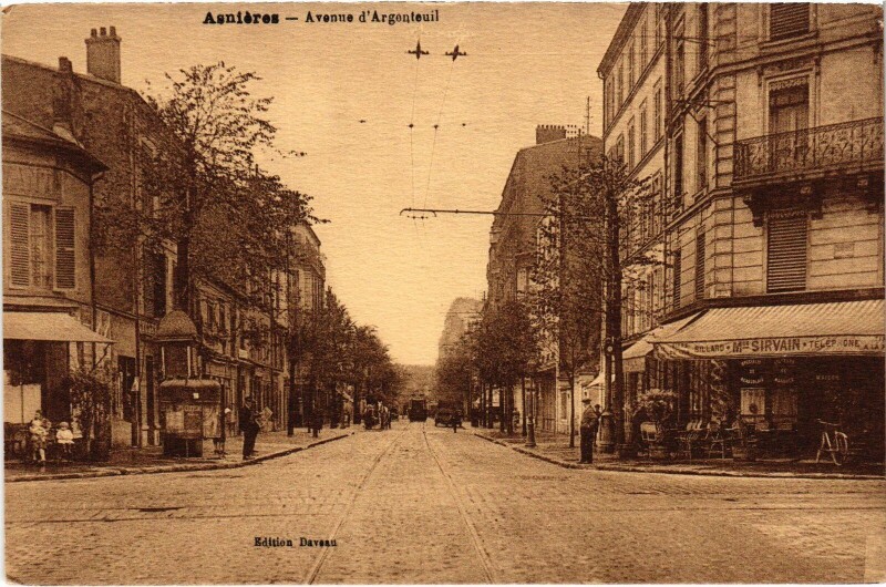 Carte postale ancienne Asnieres Avenue d'Argenteuil