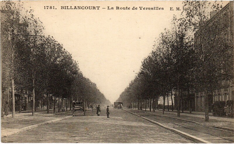 Carte postale ancienne Boulogne Route de Versailles