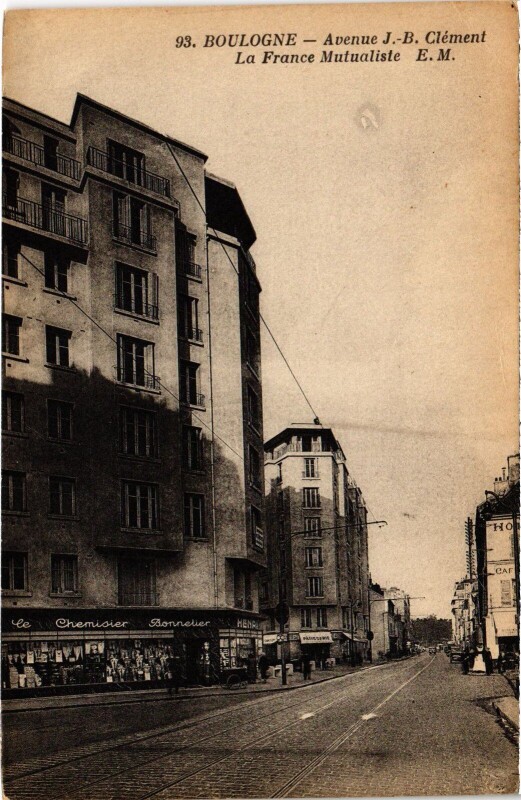 Carte postale ancienne Boulogne Avenue J.-B. Clement