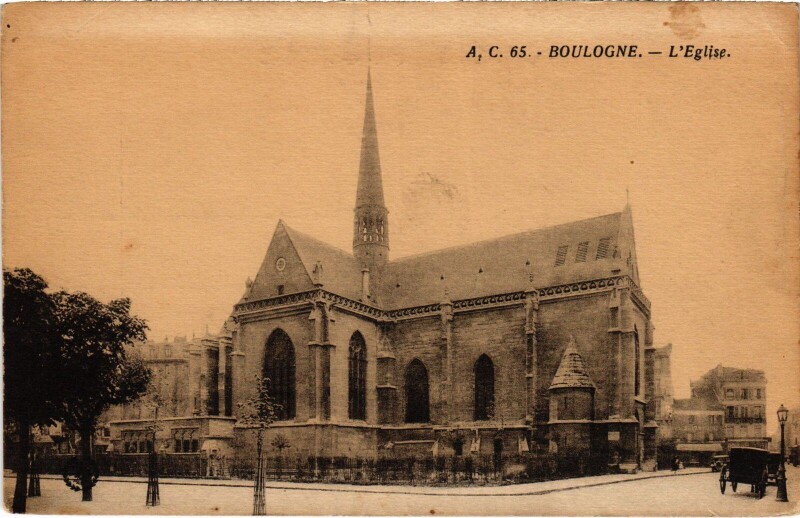 Carte postale ancienne Boulogne Eglise