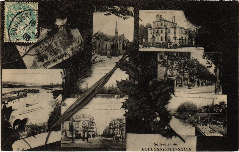 Carte postale ancienne Boulogne souvenir
