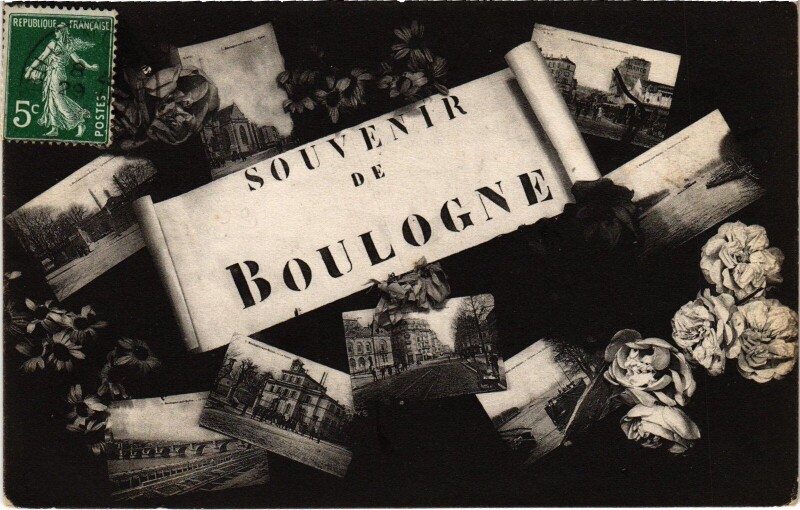 Carte postale ancienne Boulogne souvenir