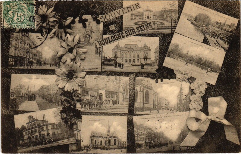 Carte postale ancienne Boulogne souvenir