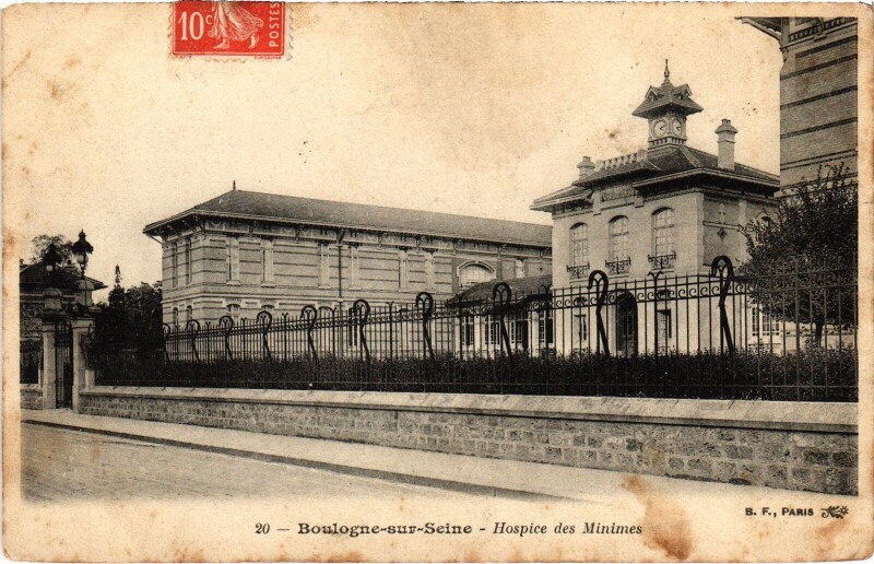 Carte postale ancienne Boulogne Hospice des Minimes