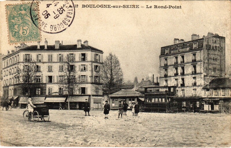 Carte postale ancienne Boulogne Le Rond Point