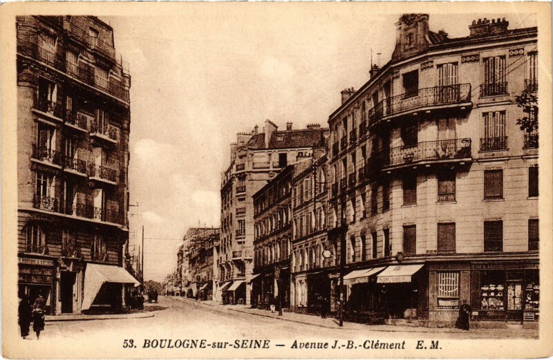 Carte postale ancienne Boulogne Avenue J.-B. Clement