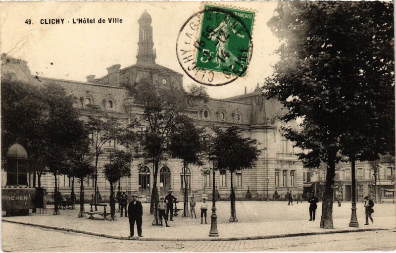Carte postale ancienne L'Hôtel de Ville à Clichy