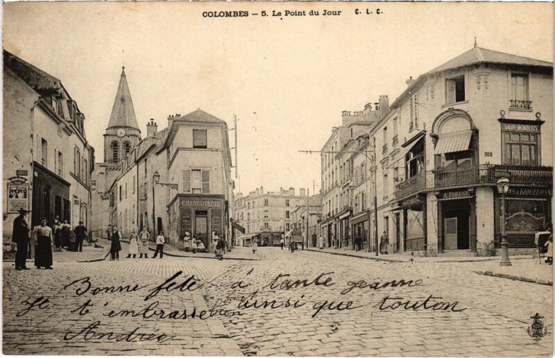 Carte postale ancienne Colombes Pont du Jour à Colombes