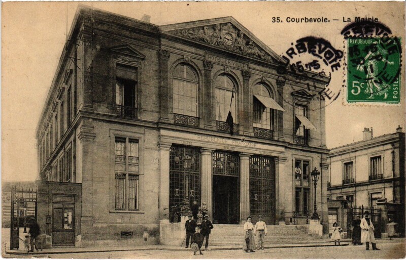 Carte postale ancienne Courbevoie La Mairie à Courbevoie