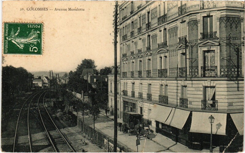Carte postale ancienne Colombes Avenue Menelotte à Colombes