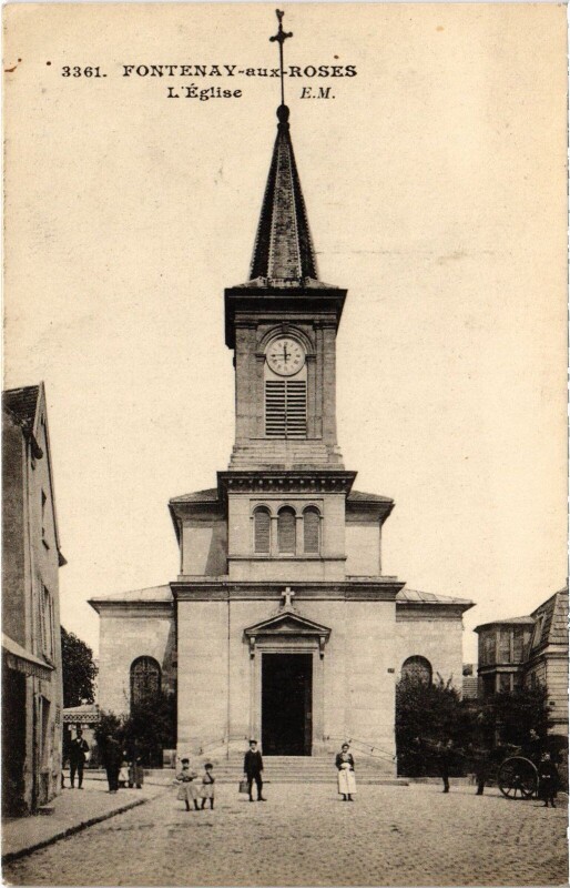 Carte postale ancienne Fontenay aux Roses Eglise à Fontenay-aux-Roses