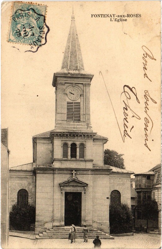 Carte postale ancienne Fontenay aux Roses Eglise à Fontenay-aux-Roses