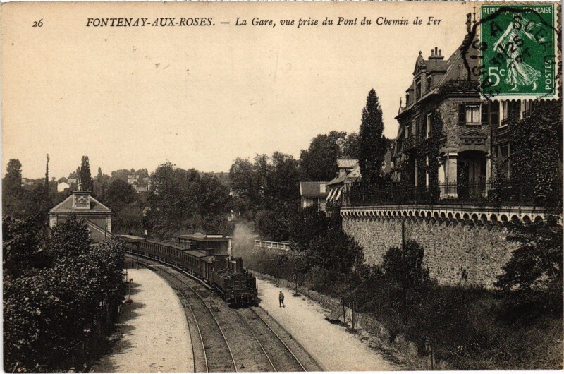 Carte postale ancienne Fontenay aux Roses La Gare à Fontenay-aux-Roses