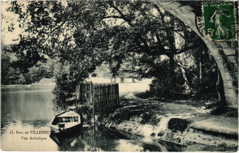 Carte postale ancienne Garches Parc de Villeneuve à Garches