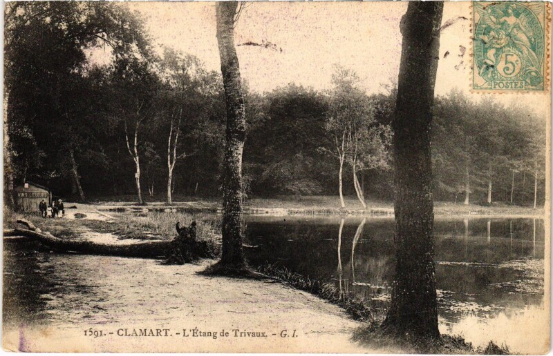 Carte postale ancienne Clamart Etang de Trivaux à Clamart