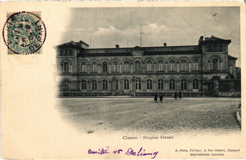 Carte postale ancienne Clamart Hospice Ferrari à Clamart