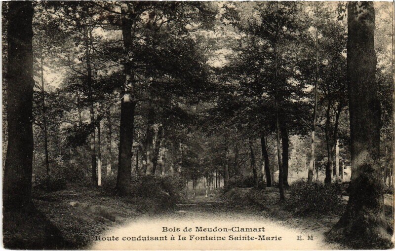 Carte postale ancienne Clamart Route conduisant a la Fontaine Sainte-Marie à Clamart