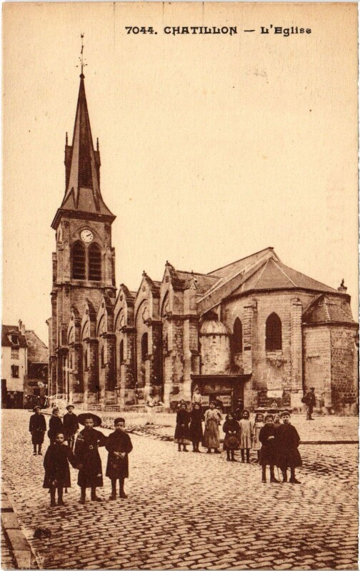 Carte postale ancienne Chatillon Eglise