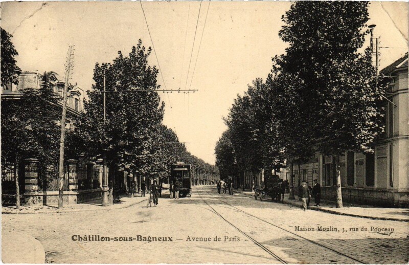Carte postale ancienne Chatillon Avenue de Paris