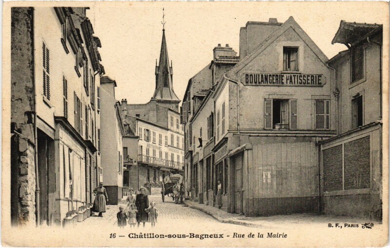 Carte postale ancienne Chatillon Rue de la Mairie