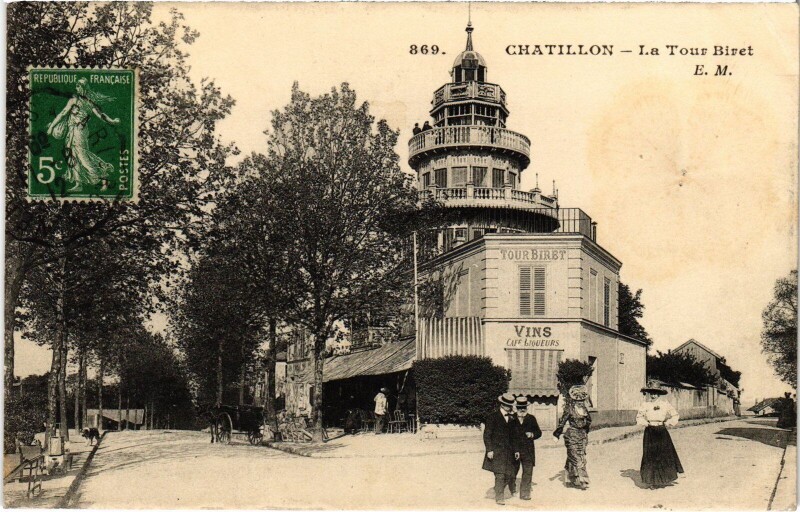 Carte postale ancienne Chatillon Tour Biret