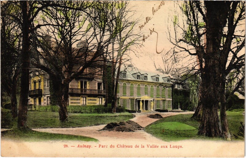 Carte postale ancienne Aulnay Parc du Chateau