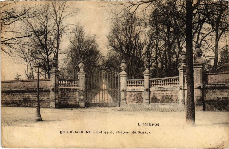 Carte postale ancienne Bourg la Reine Entree du Chateau de Sceaux à Bourg-la-Reine