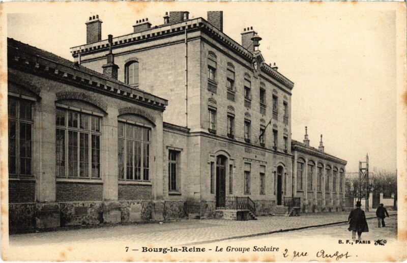 Carte postale ancienne Bourg la Reine Groupe Scolaire à Bourg-la-Reine