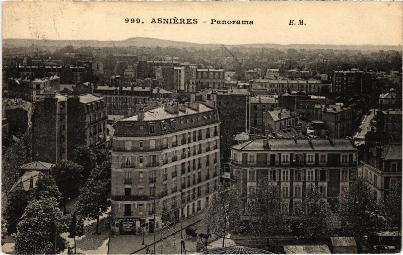 Carte postale ancienne Asnieres panorama