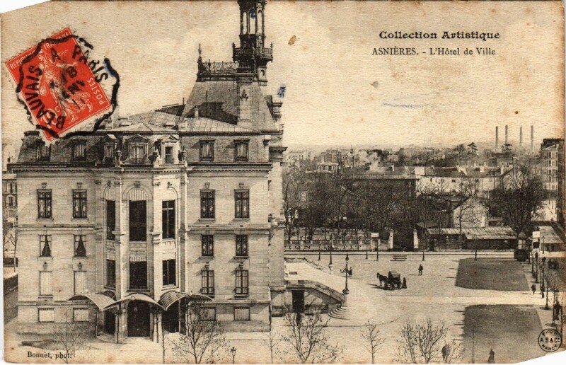 Carte postale ancienne Asnieres Hotel de Ville