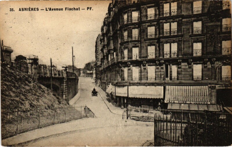 Carte postale ancienne Asnieres Avenue Flachat