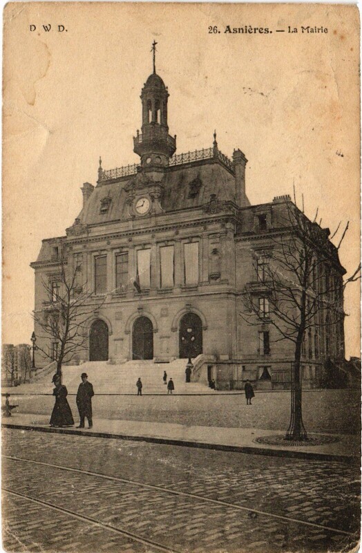 Carte postale ancienne Asnieres La Mairie