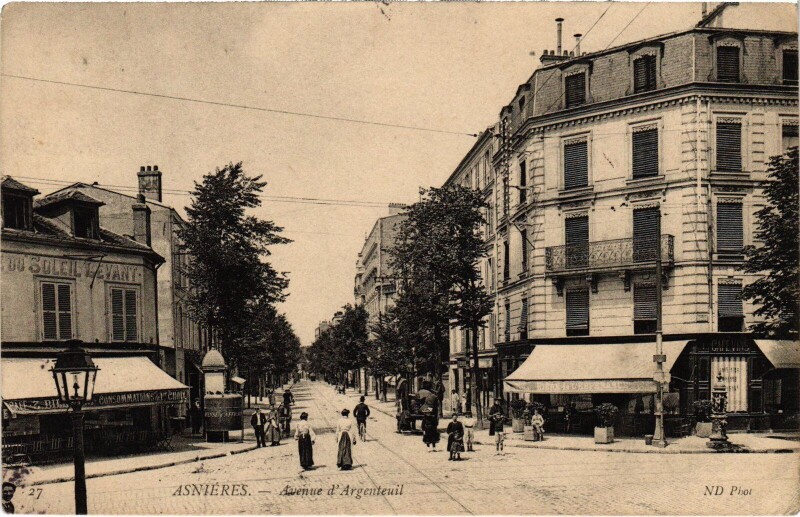 Carte postale ancienne Asnieres Avenue d'Argenteuil