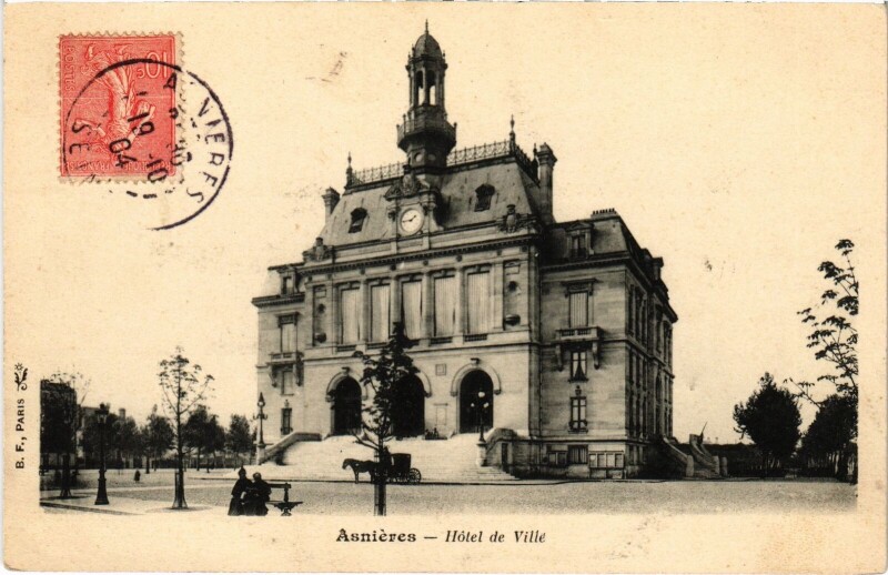 Carte postale ancienne Asnieres Hotel de Ville