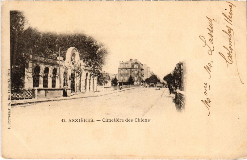 Carte postale ancienne Asnieres Cimetiere des Chiens