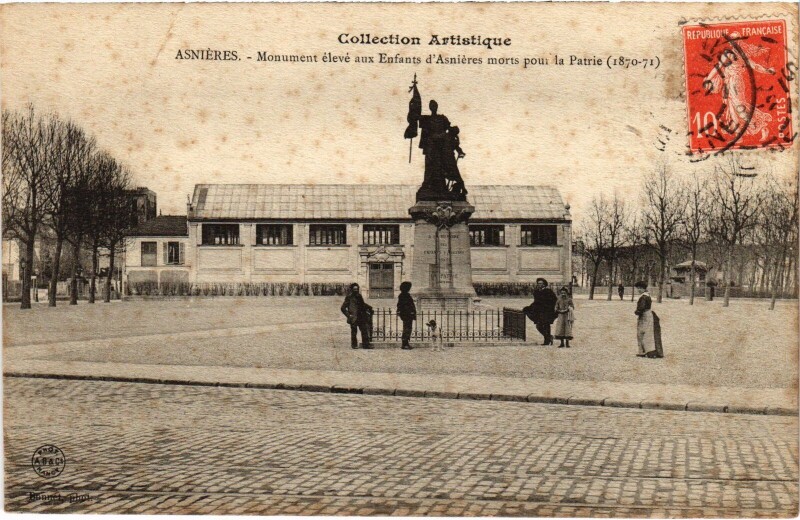 Carte postale ancienne Asnieres Monument aux Morts